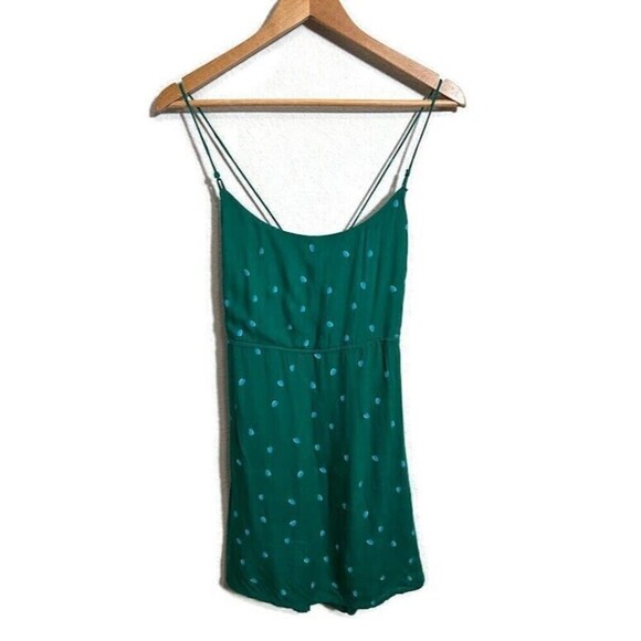 Free People Dresses & Skirts - Intimately Free People Mini Dress S Kelly Green Polka Dot Low Open Back Rayon